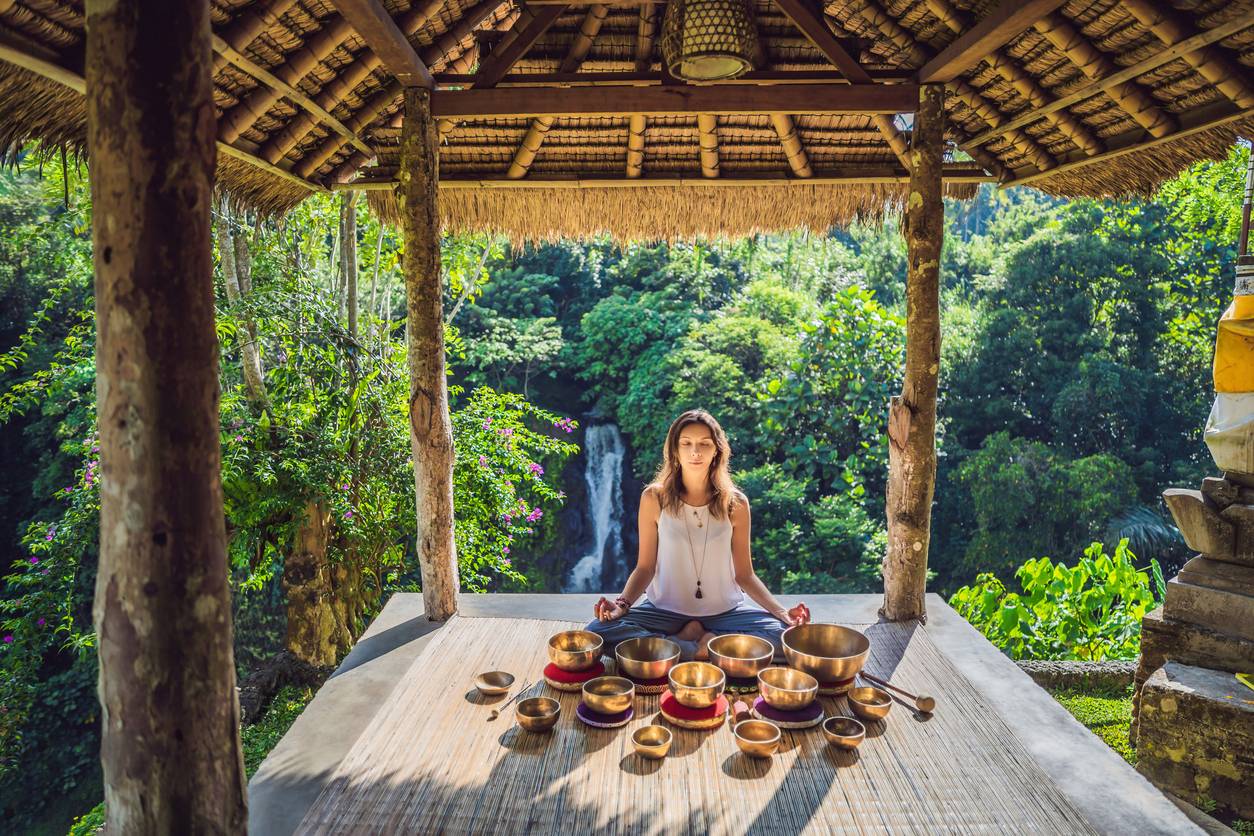 meditáció a dzsungelben Bali